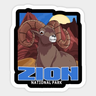 Zion National Park Bighorn Sheep Sticker